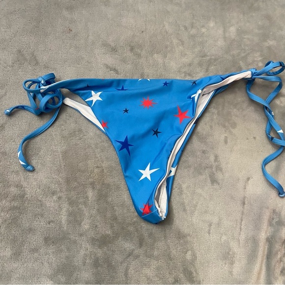 New! Beach Riot star print thong cheeky Brazilian bikini bottom 24989 - Picture 7 of 8